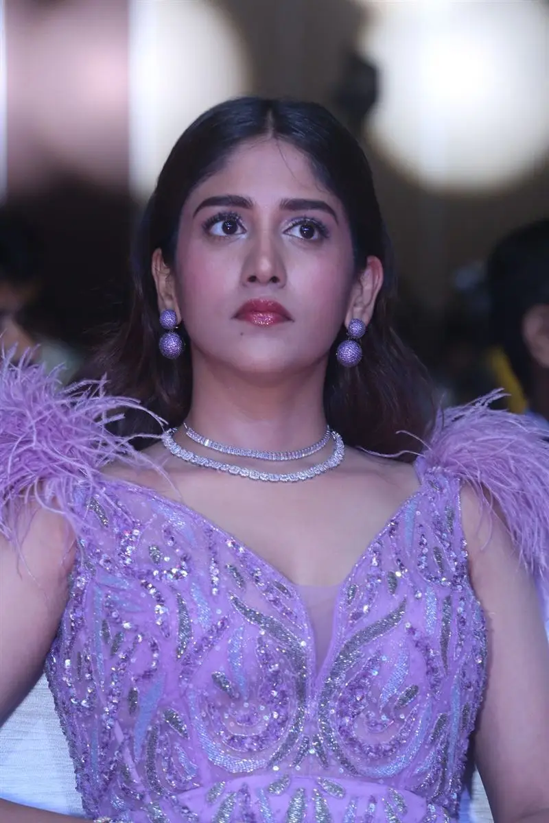 Telugu Girl Chandini Chowdary In Violet Gown